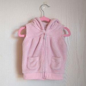 Carter's hooded pink fleece vest